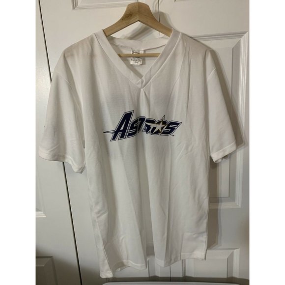 Houston Astros Retro Throwback 90s Baseball SGA CC Hooks Jersey Sz XL White No50 - Picture 3 of 7